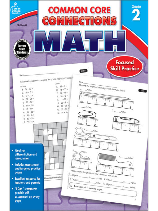 Title details for Common Core Connections Math, Grade 2 by Carson Dellosa Education - Available